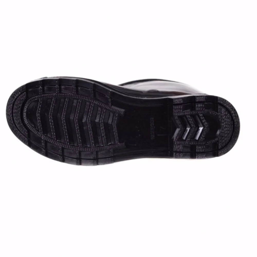 Women Rubber  Rain Boots, Black 14